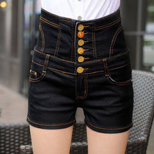 Load image into Gallery viewer, HEE GRAND Plus Size 5XL Shorts for Students Denim Shorts 2018 Summer Butt lift Short Pants High Waist Lace-up Short Jeans WKD588