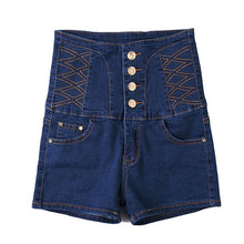 Load image into Gallery viewer, HEE GRAND Plus Size 6XL Shorts for Women Denim Shorts 2018 Summer Butt lift Short Pants High Waist Button Fly Short Jeans WKD587