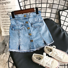 Load image into Gallery viewer, Bear Leader Girl Skirts 2019 New Summer Adorable Children Denim Solid Color Button Jeans Shorts Culottes Girls Clothing 3-7Yrs